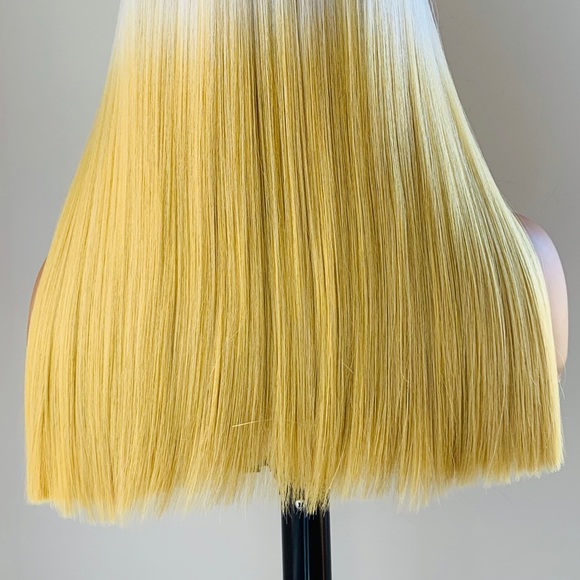 Who Doesn’t Like a Lemon Sundae 😉 Color Premium Fiber Wig with Bangs for Events - Picture 8 of 8